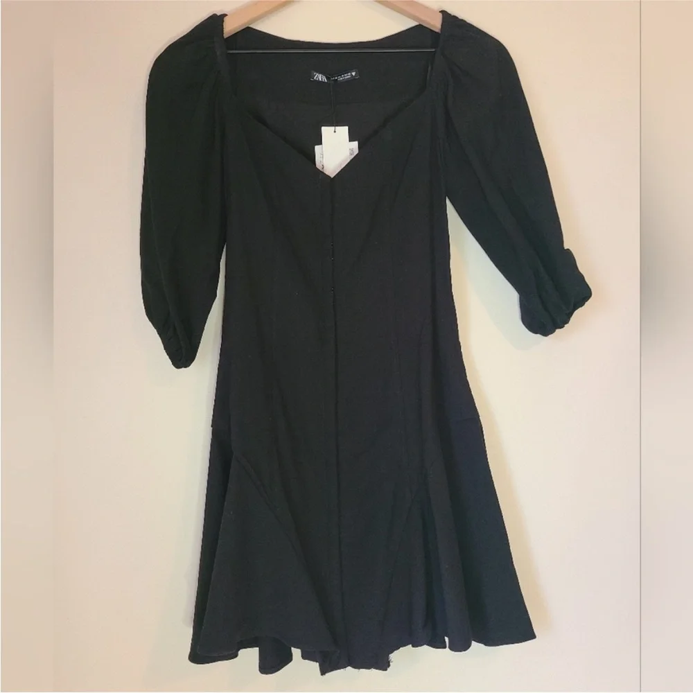 Zara Corset Black Mini Dress - Picture 3 of 9